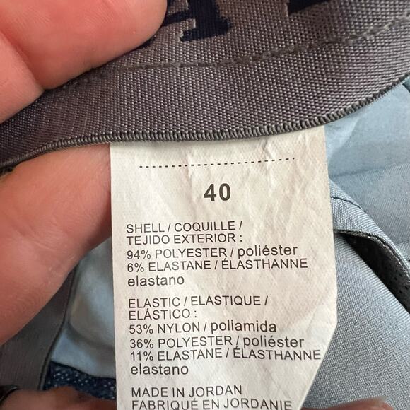 PGA Tour Shorts Mens 40 X10 Blue Plaid Performance Golf Chino Polyester Blend - Picture 5 of 9